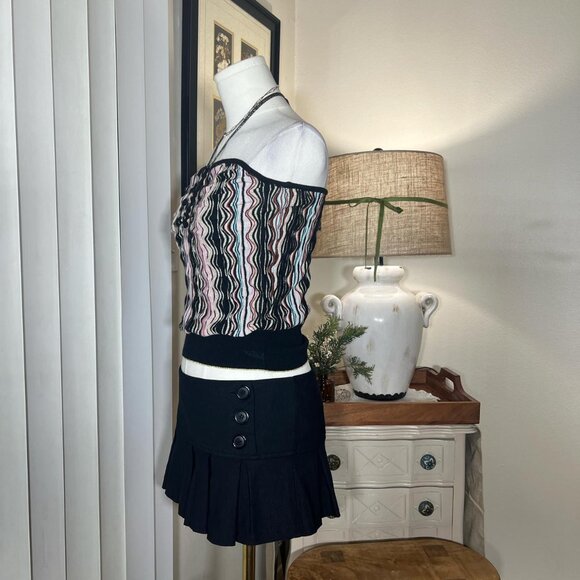 Y2k Marciano Knit Crop Halter Top - Picture 2 of 4